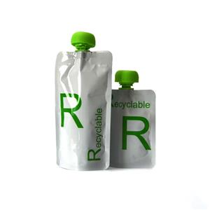 Spouted Liquid Stand Up Pouches In Recyclable Packaging Materials